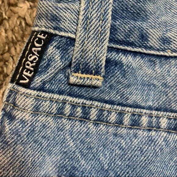 Versace Jeans Couture Distressed Blue denim shorts Size 30 - Picture 5 of 9